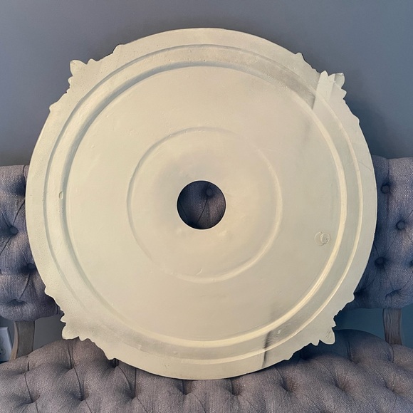 Black and Silver Chandelier Ceiling Medallion - Picture 8 of 15